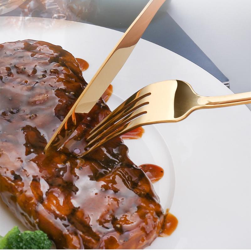 HANYANG Stainless Steel Tableware Family Hotel Supplies Steak Knife, Fork and Spoon Set Western-style Tableware