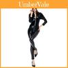 Completo Role Play Gatta in Pelle per Adulti con Tessuto Spandex Halloween