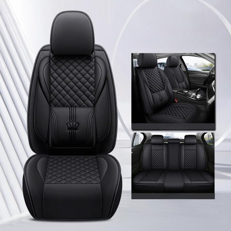 All-Season Universal Car Seat Cushion, Full-Coverage Car Seat Cover, Wear-Resistant Faux Leather Car Seat Cover, 5-Seater Car Cushion