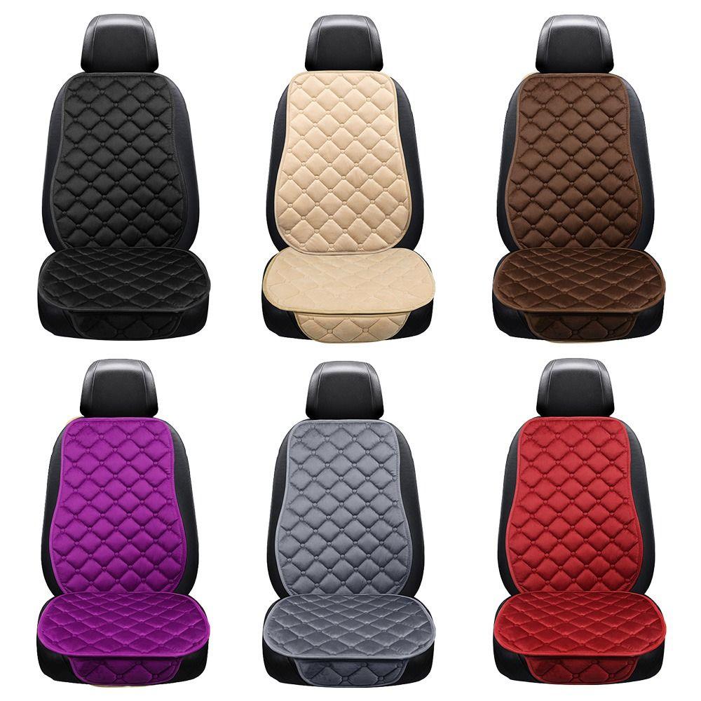 Solid Color Car Seat Covers Thick SUV Seat Mats Universal Seat Cushion