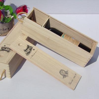 Drawable Wooden Wine Box Fixed Pallet Sun-proof Red Wine Packing Box with Rope Handle Classic Wine Storage Box Party