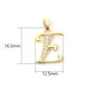 Fashion Gold Plated Letter Charms Alphabet A-Z Zircon Metal Letter Pendants For Jewelry Making DIY Bracelet Necklace Accessories