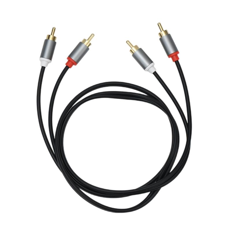 2RCA to 2RCA Stereos Splitter Cable 2RCA Male to 2RCA Male Sound Adapters for Laptop Phone Gaming Consoles Home Theater