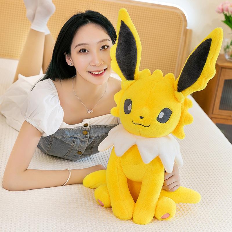 Cartoon Anime  Sitting Posture Jolteon Vaporeon Eevee Toys Doll  Children Back Cushion Figure Model Decorative Gifts
