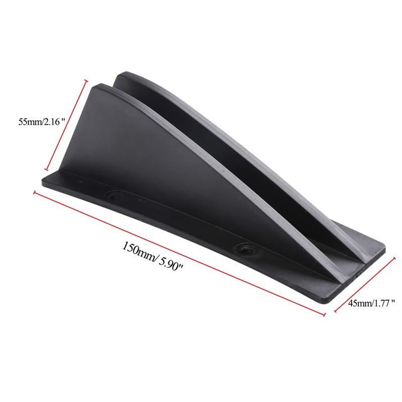 Universal Rear Bumper Lip Diffuser Shark F Bumper Shark F Cover Trim Spoiler -Black 4PCS