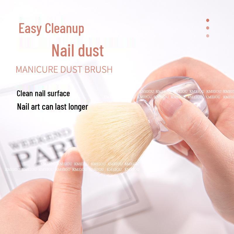 Mushroom Shape Nail Dust and Blush Brush with Soft Bristles