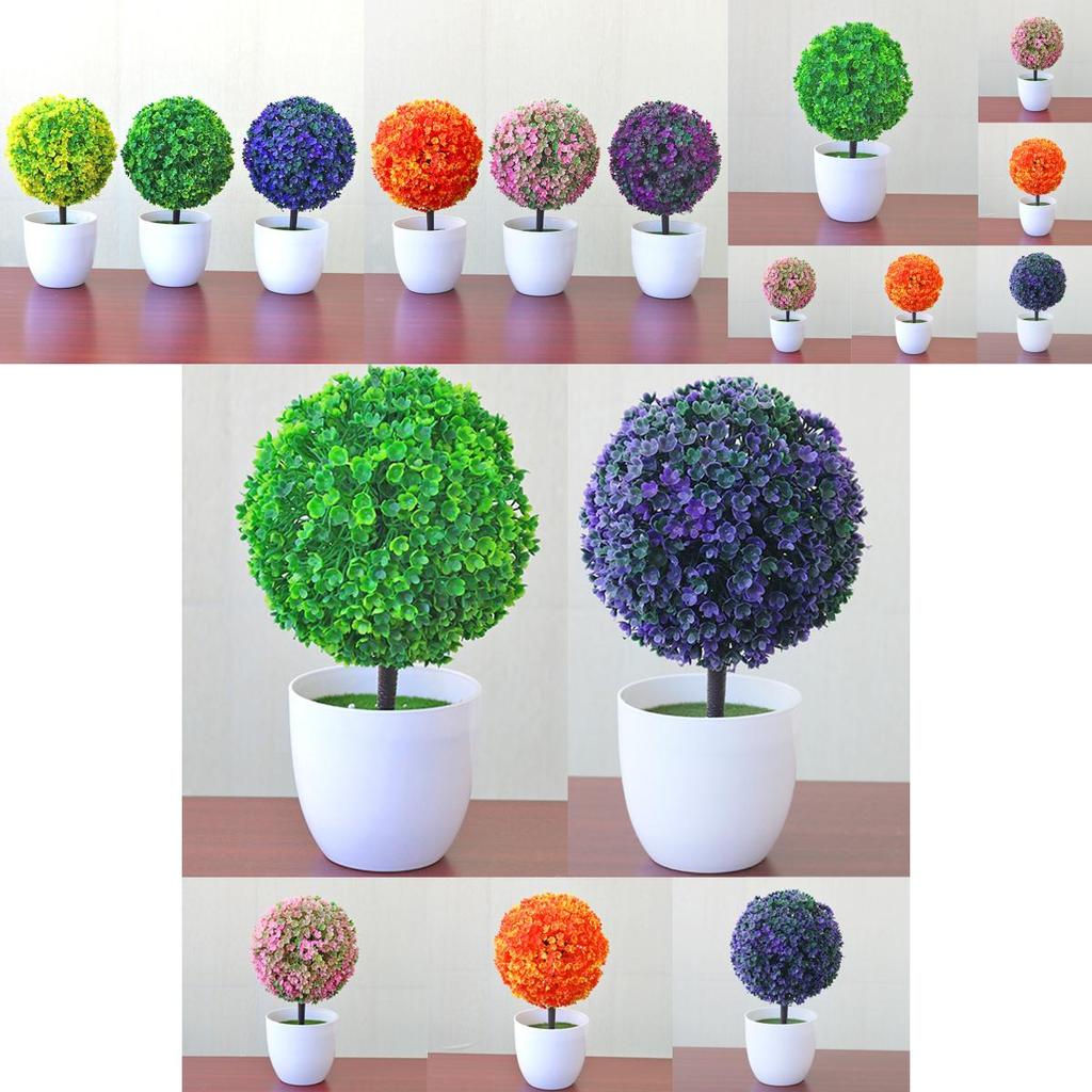 Beautiful Decorative Artificial Ball Plant Tree In Pot For Weddings And Parties