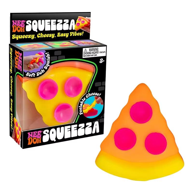 NeeDoh PEACE O' CAKE Rainbow Cake Squishy Toy Stress Fidget Sensory Toy Pizza Slice Soft Squishy Relief Pressure Desk Vent Gift