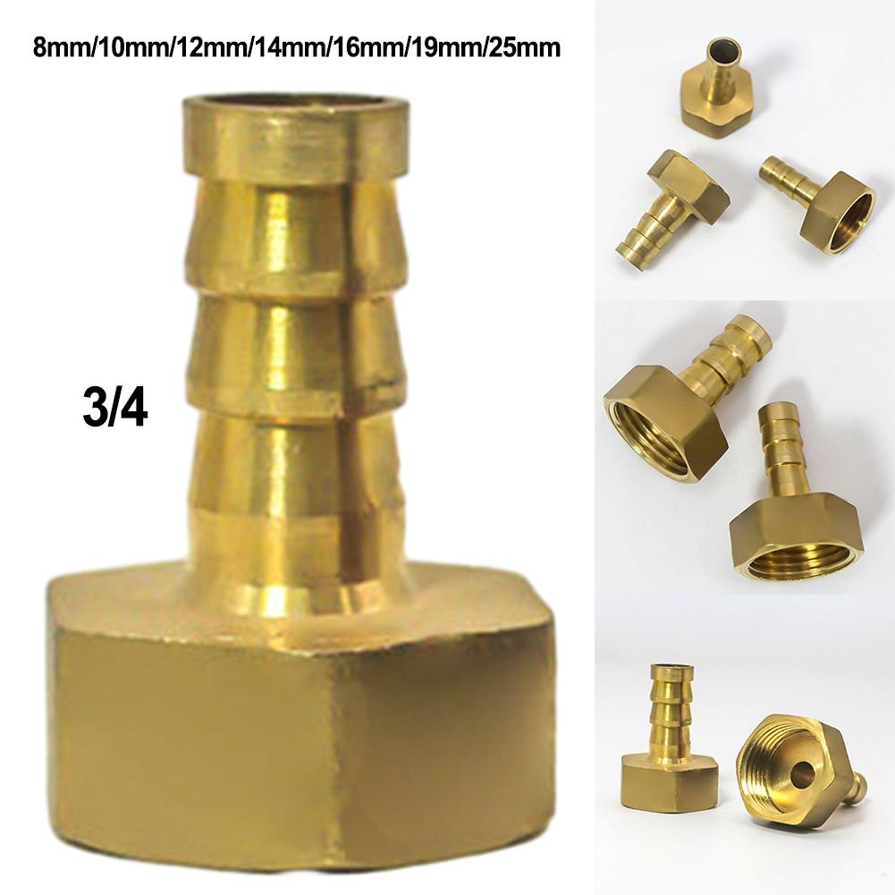 Sturdy Brass Barb Female Thread Connector Tail Pipe Hose Fitting 3/4 Inch
