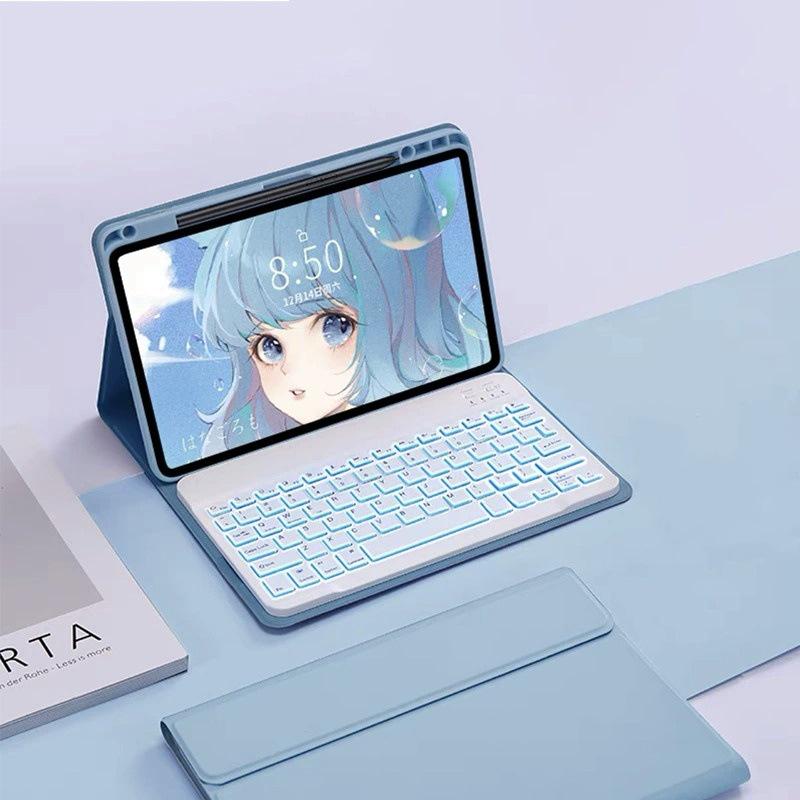 Compatible with Xiaomi 78pro Bluetooth Keyboard, Leather Case for Redmi Pad 2 with Pen Slot, Protective Shell for 12.1 Inch Tablet.