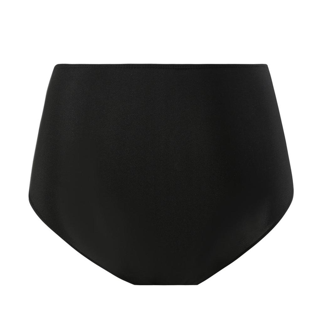 European & American Women's Ruched Solid Triangle Bikini Swimsuit