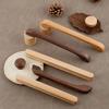 Walnut Beech Kitchen Cabinet Handle Drawer Solid Wood Furniture Door Drawer Round Knob Cupboard Wooden Handle Hardware Long Pull