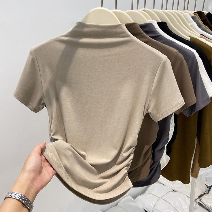 

Special offer, cotton short-sleeved bottoming shirt, women s inner fit, summer and autumn thin T-shirt, slim-fitting shirt, temperament XL