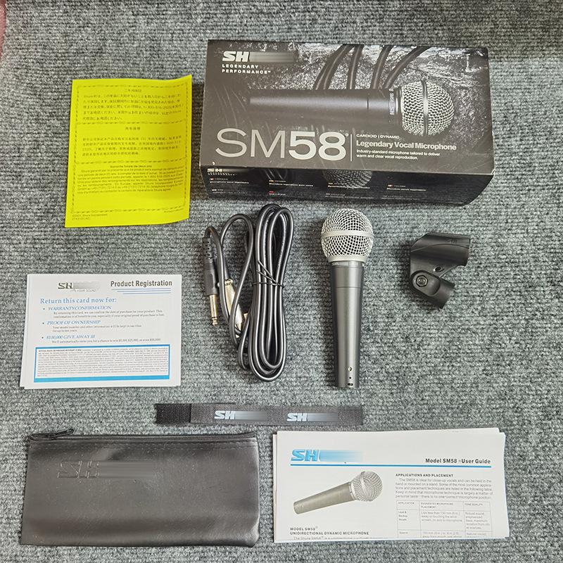 Cross-Border SM58S Dynamic Wired Microphone: Ideal for Professional Stage, KTV, Recording, and Live Streaming.
