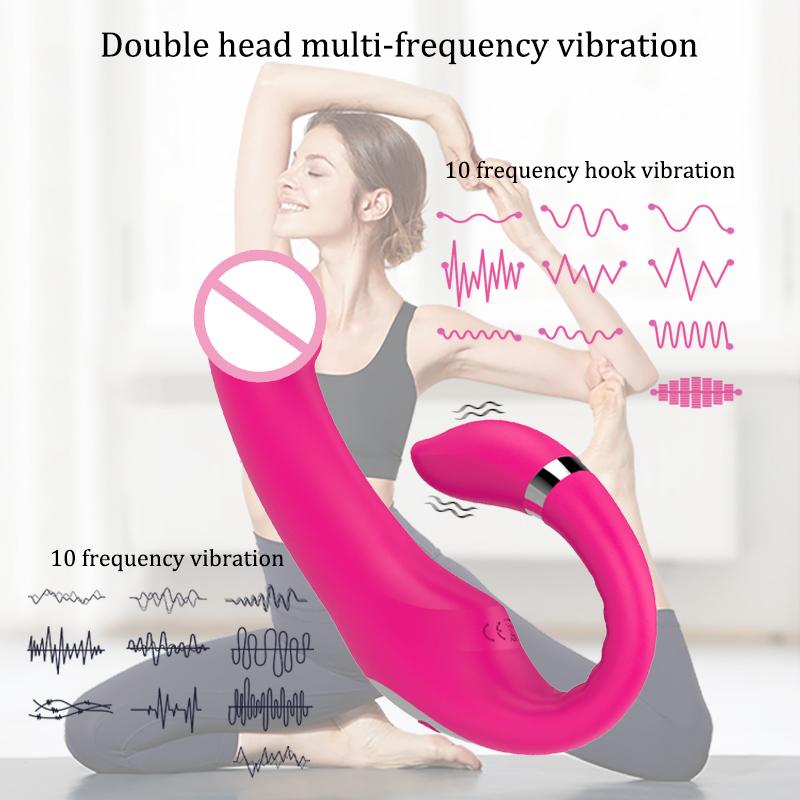 10 Speeds Double Heads Dildo Vibrators Female G Spot Vibrating Vagina Anal Prostate Massager Adult Sex Toys For Women Couples