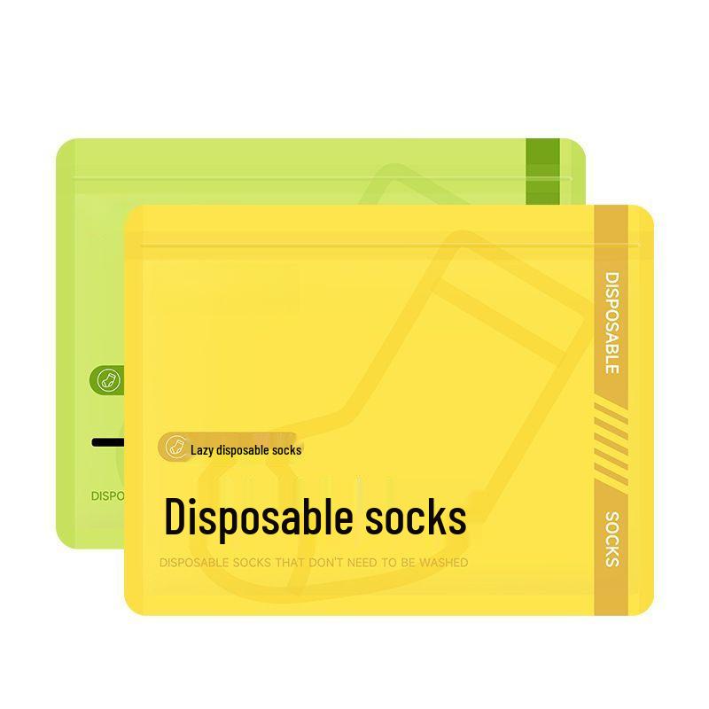 All-Season Mid-Calf Disposable Socks - One Size, Sweat-Absorbing and Travel-Friendly