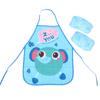 Kinder Cartoon Schürze wasserdichte Sabber Tasche Baby Malerei Overalls Baby wenig ärmelloses Lätzchen Set