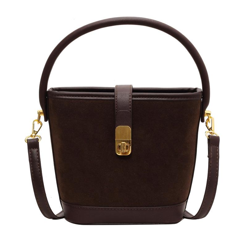 A Fashionable and Retro Crossbody Bag and Hand-held Bucket Bag for Women in Autumn Casually