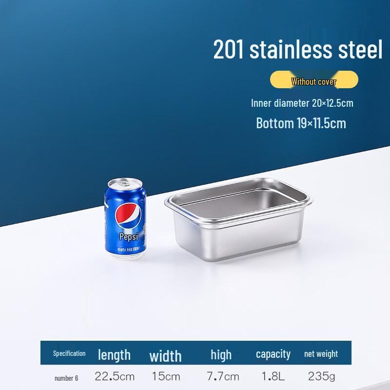 Stainless Steel Rectangular Food Storage Container