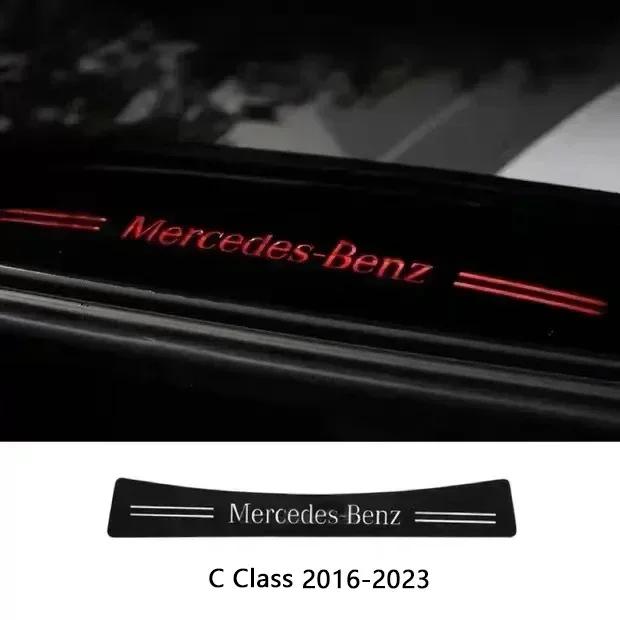 

1pcs PVC Car Logo Brake Light Projection Board Sticker Emblem Accessories For Mercedes benz AMG A C E Class W204 W203 W205 W124