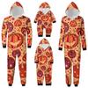 Halloween-printet Familie-matchende Hettegenser med Langermer og Glidelås Hettegenser Jumpsuit Sett