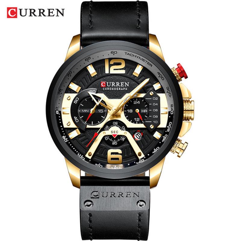 CURREN 8329 Trendy Men's Waterproof Watch: Six-Hand Multifunctional with Dynamic Large Dial
