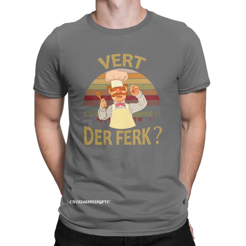 Men T-Shirts Vert Der Ferk Cook Swedish Chef Casual T Shirts Graphic Cooking Culinary T Shirts EMO Clothes Printed