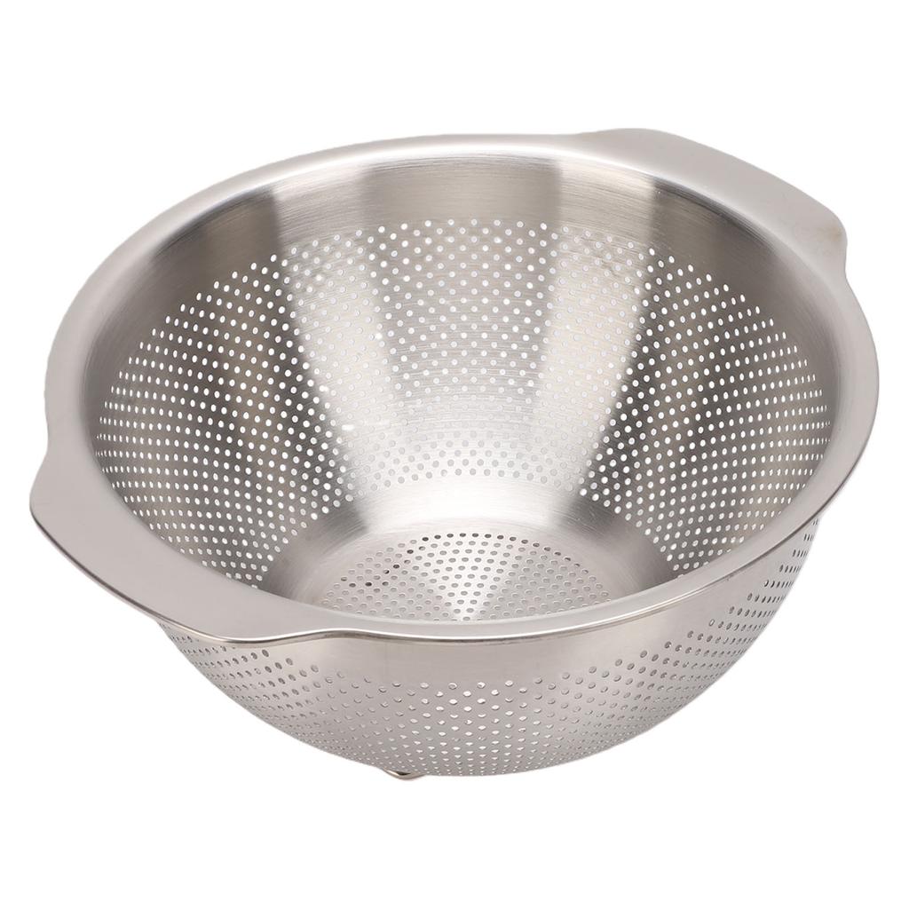 Stainless Steel Colander Strainer Dense Holes Kitchen Gadget Food Strainer Basket with Handle for Washing Vegetables