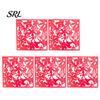 Hanging Partition Panel 5Pcs Room Divider Panel, Hollow Flower Butterfly Bird Wall Screen, Carved Screen Square Decorative for Home Living Office