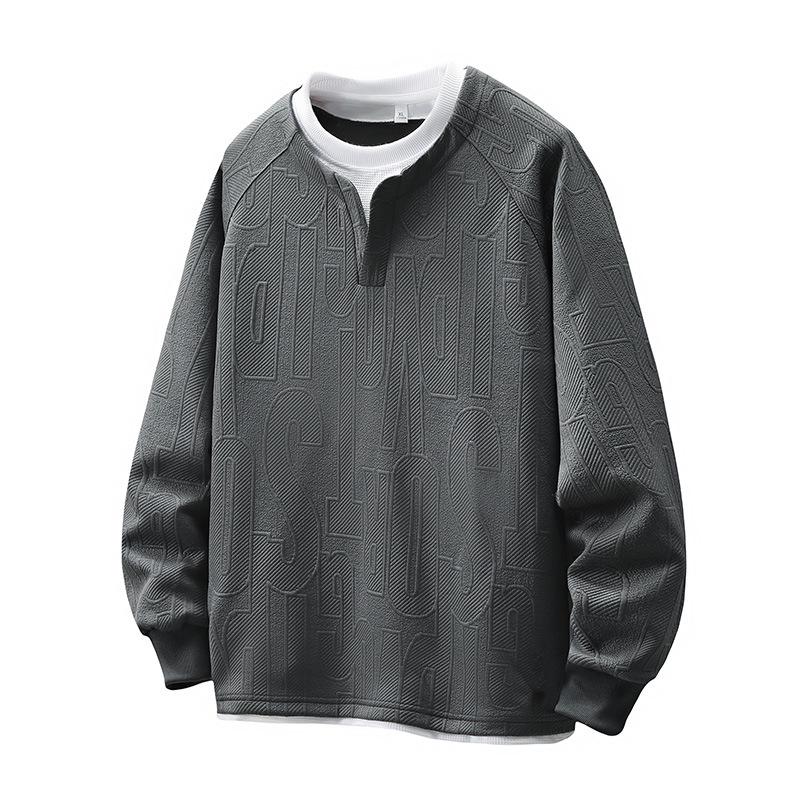 

Men s Plus Size Fleece-Lined Two-Piece Style Hoodie - Autumn/Winter Casual Loose Fit 8XL