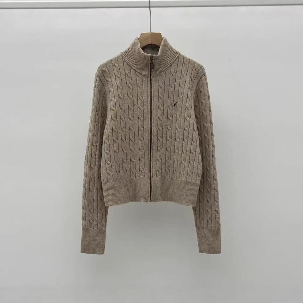 Winter Twisted Cable Knit High Neck Zipper Cardigan - Age-Reducing, Versatile Outerwear