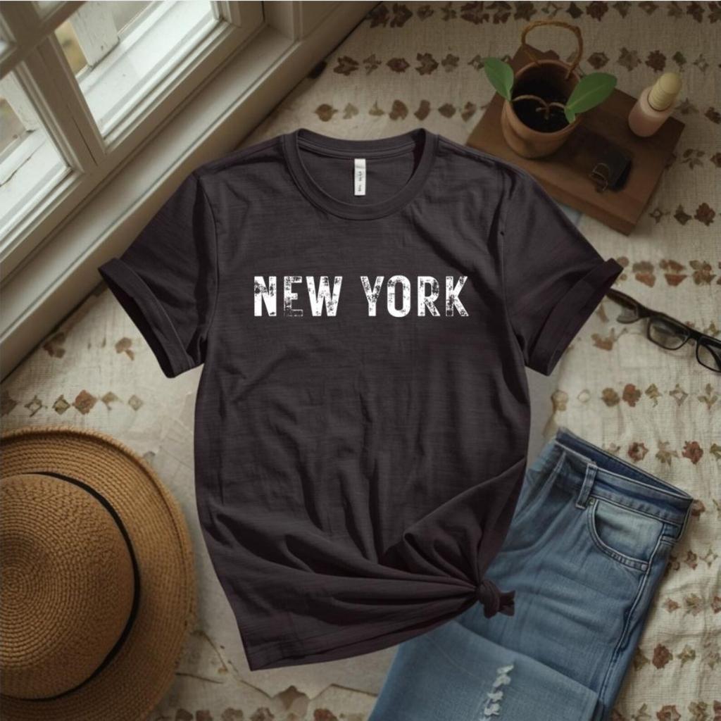 New York Distressed Shirt, NYC T-Shirt, Vintage New York Graphic Tee, City Pride Shirt, New York Gift Shirt