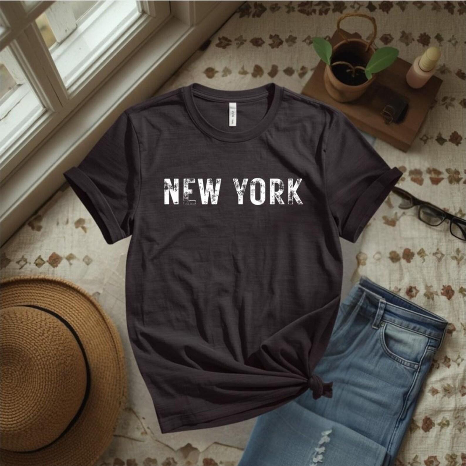 New York Distressed Shirt, NYC T-Shirt, Vintage New York Graphic Tee, City Pride Shirt, New York Gift Shirt 2XL