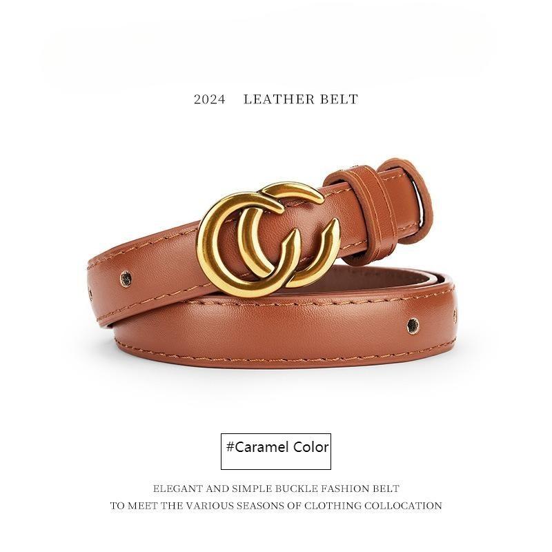 Women's Genuine Leather Belt with Classic Buckle-Adjustable Versatile Strap for Dresses, Jeans&Coats,Timeless Wardrobe Essential