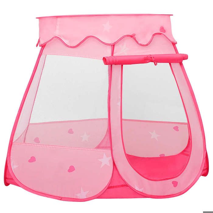 93673 vidaXL Children's Play Tent Pink 102x102x82 Cm