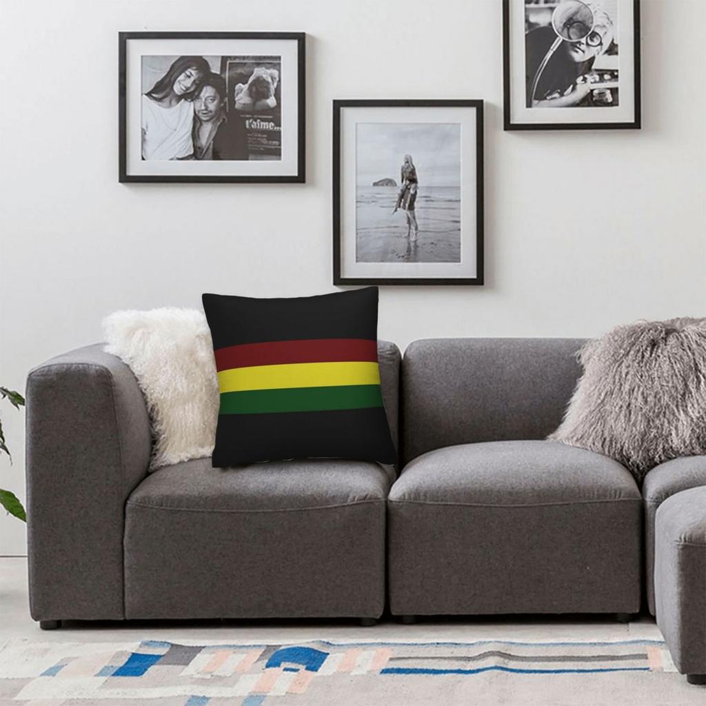 Federa Cuscino Quadrata Bandiera Rasta Strisce Rasta Copricuscino Federa Cuscino Copricuscino da Divano per Casa Salotto