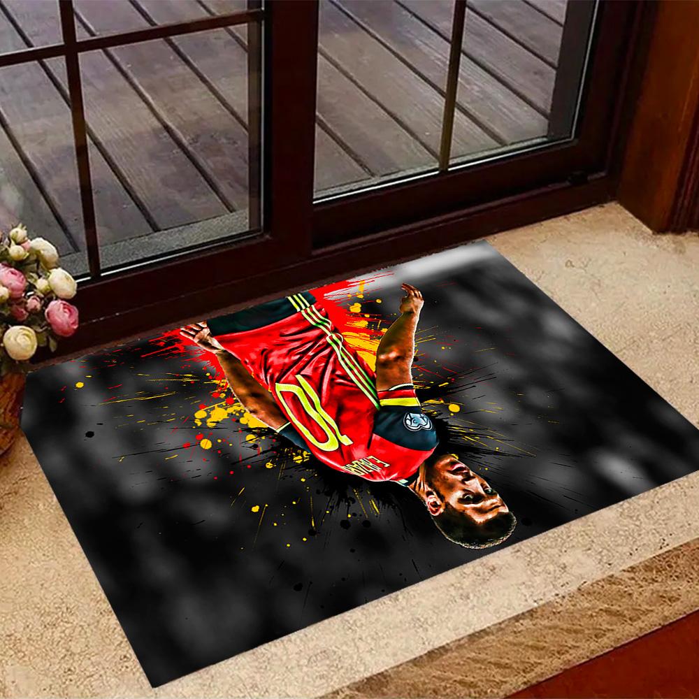 Blue Energy Soccer Player Area Rug Design for Outdoor Bedrooms Decorate room Dining Room Antislip Carpet Anime Office Decor Spiritual Gift