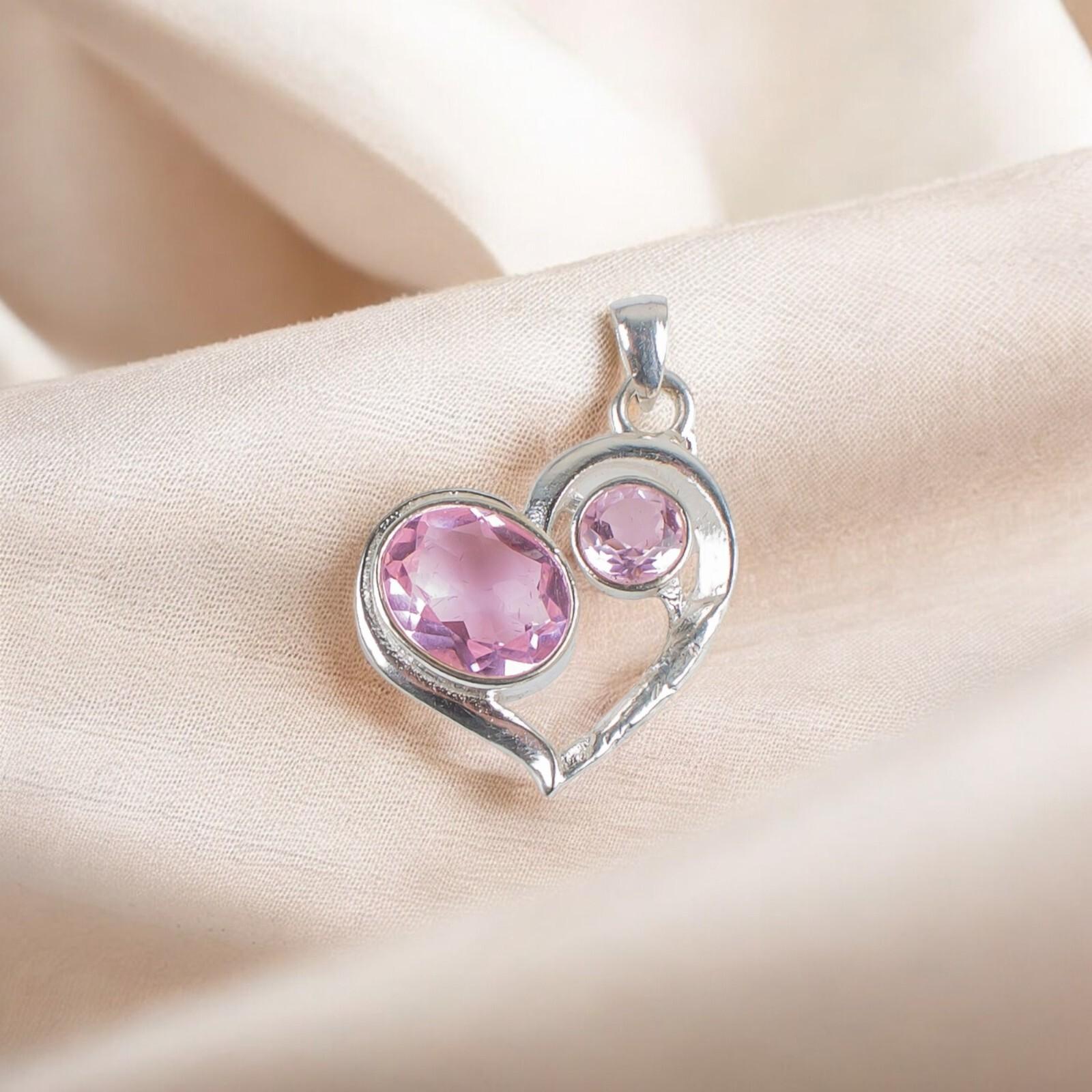 

Morganite Gemstone 925 Stamped Silver Jewelry Fashionable Pendant For Engagement CP-3-10