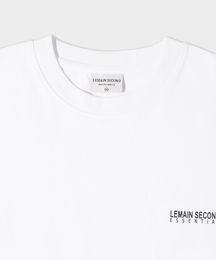 LEMAIN SECOND Basic Logo Print Oversized Short Sleeve T-Shirt [White]