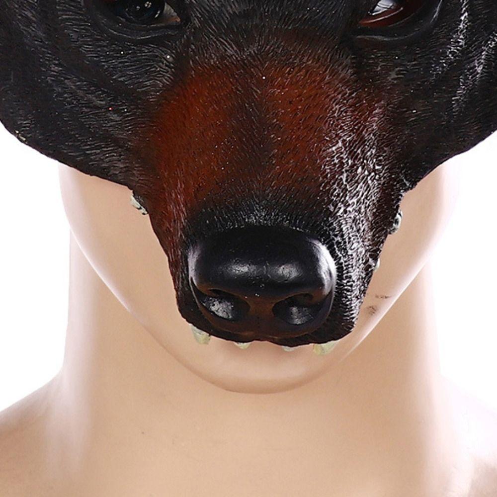 Neuheit Halloween Maske Realistische Tierkopfmaske Kostümzubehör Bärenmaske Festival