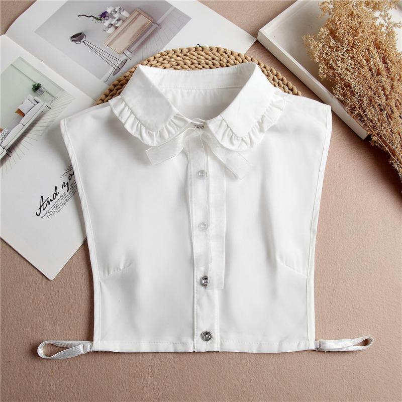 New Women's Lace Shirt Fake Collar Removable Fungus Edge Lapel Half Shirt Detachable Collar Neckwear Bowknots Ties Accessories