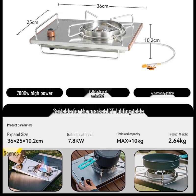 Hewolf Blazing Flame Windproof Portable Camping Gas Stove
