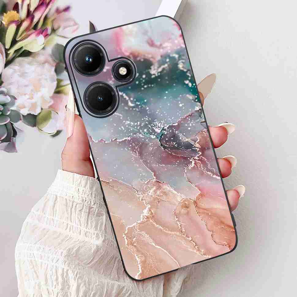 For Infinix Hot 30i 6.56" Case Tiger Luxury Flower Butterfly Silicone Soft Black Cover For Infinix Hot30i 30I X669C Phone Cases