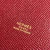 HERMES Tassel fringe Manjoire Drawstring bag Shoulder Bag Courchevel Red