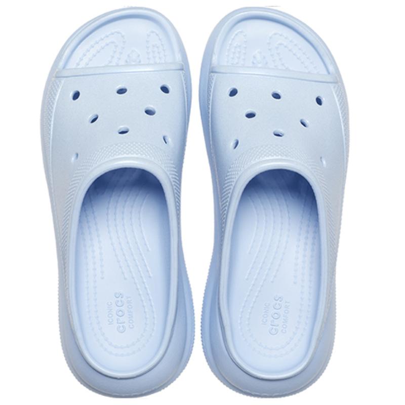 Crocs Crush Meta Pearl Slides 'Blue Calcite' Women's
