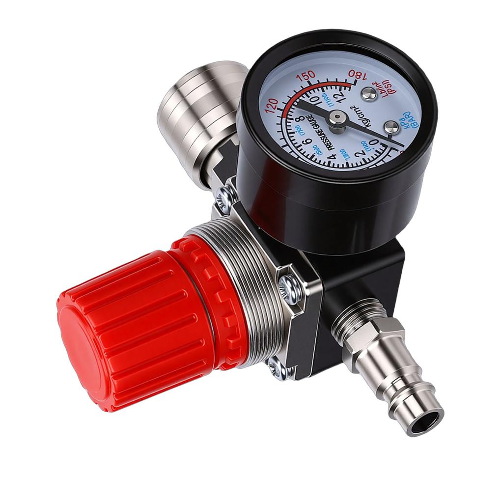 Luftkompressor Druckschalter Regelventil 4 Wege 175PSI Luftkompressor Druckschalter mit Manometer