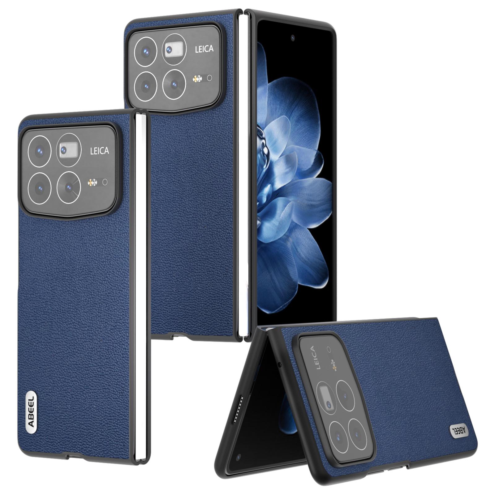 

ABEEL For Xiaomi Mix Fold 4 5G Case Genuine Cow Leather+PC Protective Phone Cover A