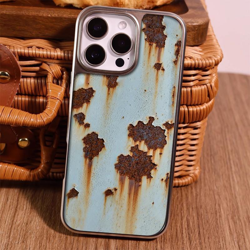 Tide Brand Retro Rusty, Suitable for IPhone17pro Mobile Phone Case 15/16 Matte Pc13 Large Hole 14 Personality
