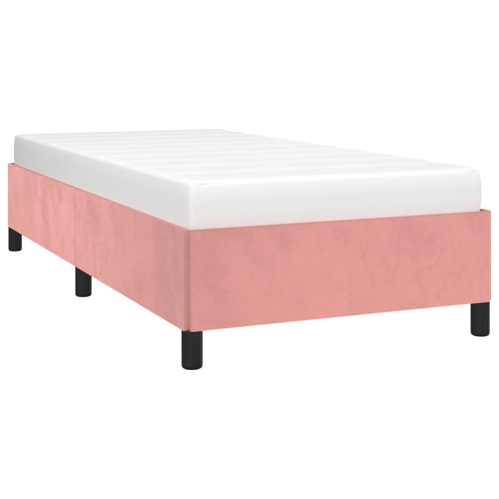 Pink Bed Frame 80 x 200 cm Velvet