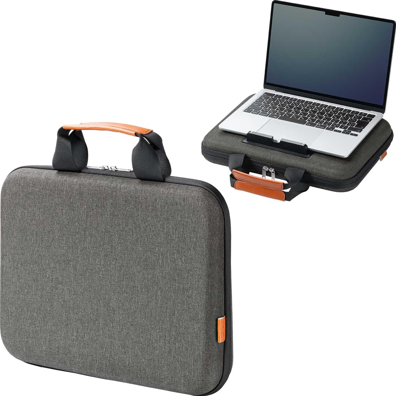 

Sanwa Direct Computer Case with Small Item Laptop PC Bag 13.3-inch Semi-Hard Pocket, Stand, Case, (200-INHUS1BK)